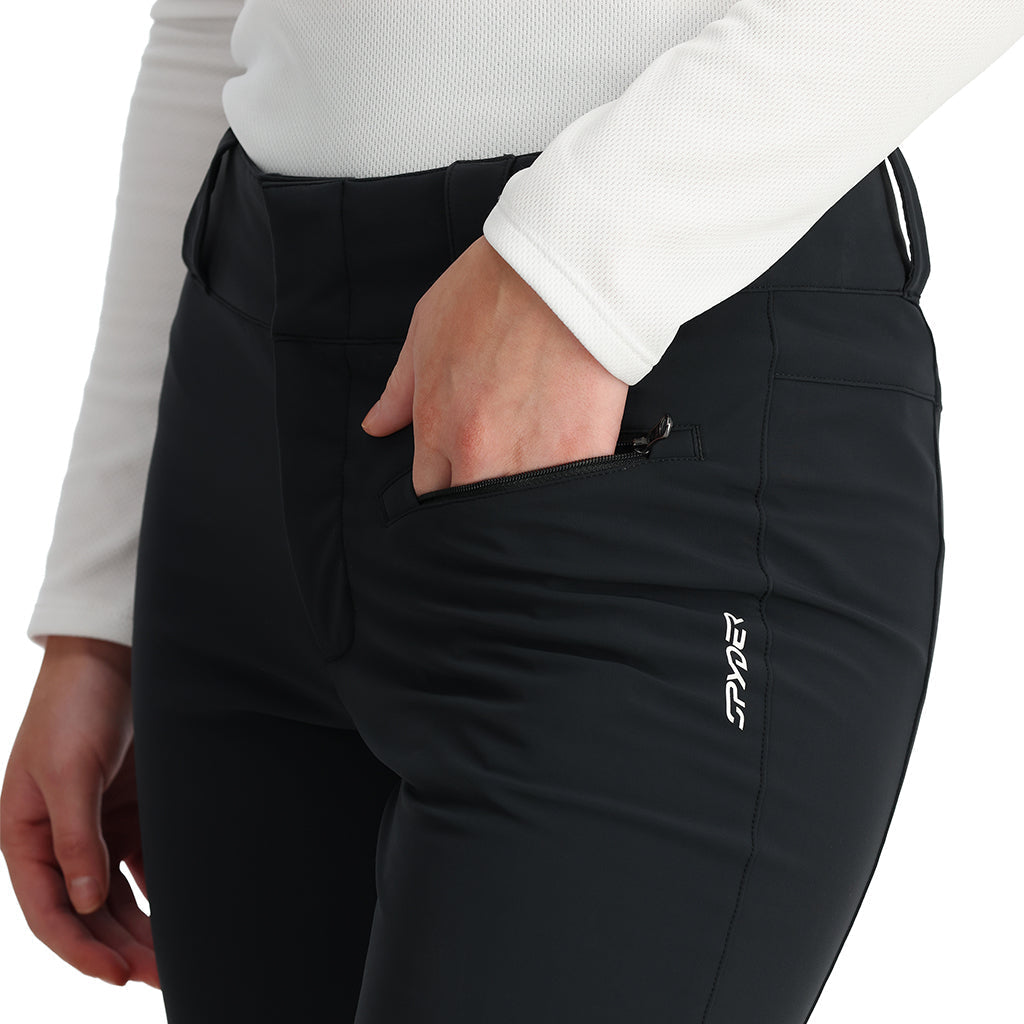 Womens Painted On Softshell Pants - Black